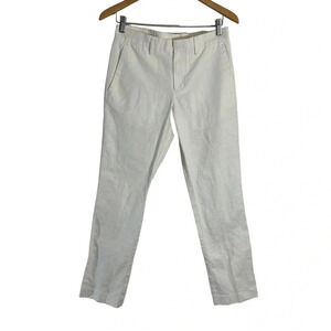 Perry Ellis Portfolio White Pants 29 X 30 Linen Cotton Blend Pockets Plain Basic